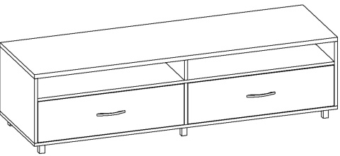 Тумба Дарина ТВ-2 (Ш-1600| В-430| Г-450) Венге/Ясень Шимо Светлый