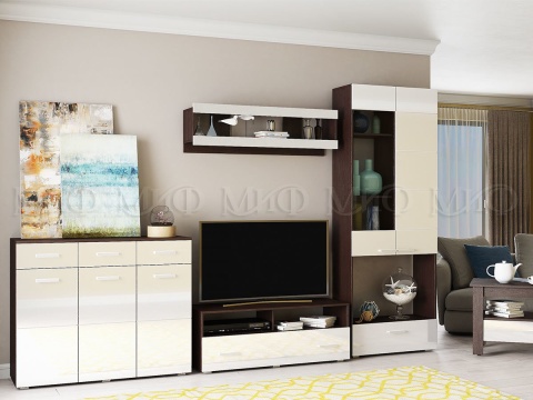 Гостиная Ницца-9 МДФ (Ш-3200 × В-2236 × Г-469 мм)/Разные Цвета