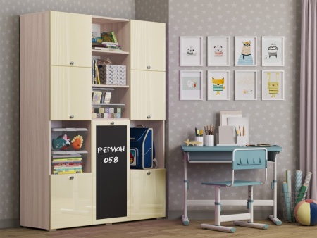 Шкаф Юнга-11 МДФ (Ш-1500  x В-2020  x Г-420 мм)/Разные Цвета