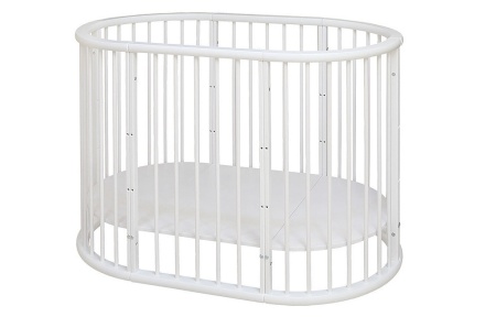 Детская Кровать-Трансформер Массив+МДФ Белая Малыш/Разные Цвета Ш-1270 х В-875 мм