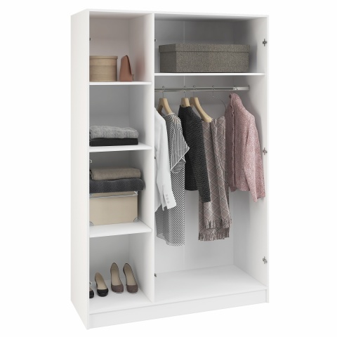 Шкаф 3-х Створчатый Венесуэла МДФ/Жемчуг Глянец (Ш-1350 х В-2100 х Г-570 мм)